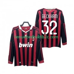 Thuisshirt Retro AC Milan BECKHAM 32 2009 Mannen 2010 L-S