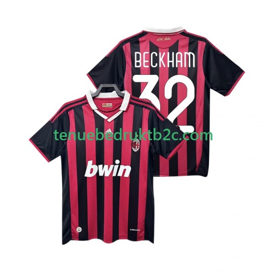 Thuisshirt Retro AC Milan BECKHAM 32 2009 Mannen 2010 S-S