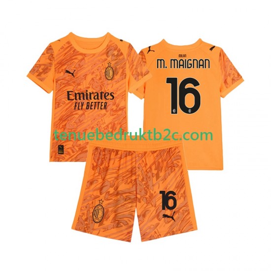 3de shirt AC Milan Keeper Mike Maignan 16 Voetbalteneu Kinderen 2025-26 S-S