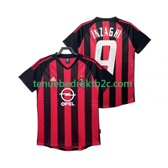 Thuisshirt Retro AC Milan INZAGHI 9 2003 Mannen 2002 S-S