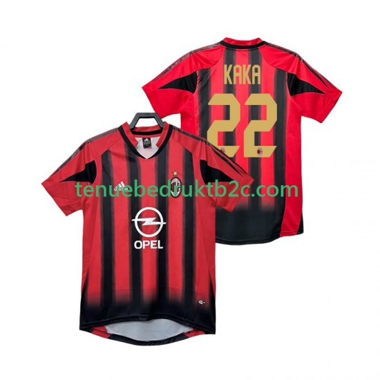 Thuisshirt Retro AC Milan KAKA 22 2005 Mannen 2004 S-S