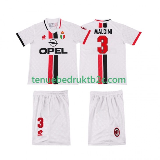 Uitshirt Retro AC Milan MALDINI 3 1996 1997 Voetbalteneu Kinderen S-S