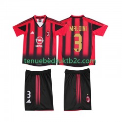 Thuisshirt Retro AC Milan MALDINI 3 2005 Voetbalteneu Kinderen 2004 S-S