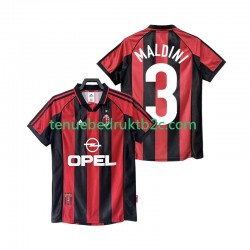 Thuisshirt Retro AC Milan MALDINI 3 Mannen 1998 1999 S-S