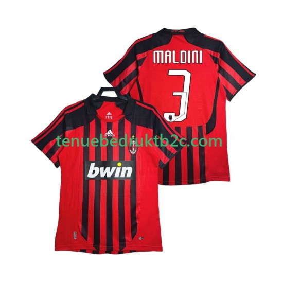 Thuisshirt Retro AC Milan MALDINI 3 2007 Mannen 2008 S-S