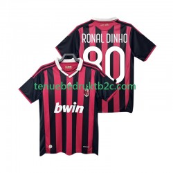 Thuisshirt Retro AC Milan RONALDINHO 80 2009 Mannen 2010 S-S