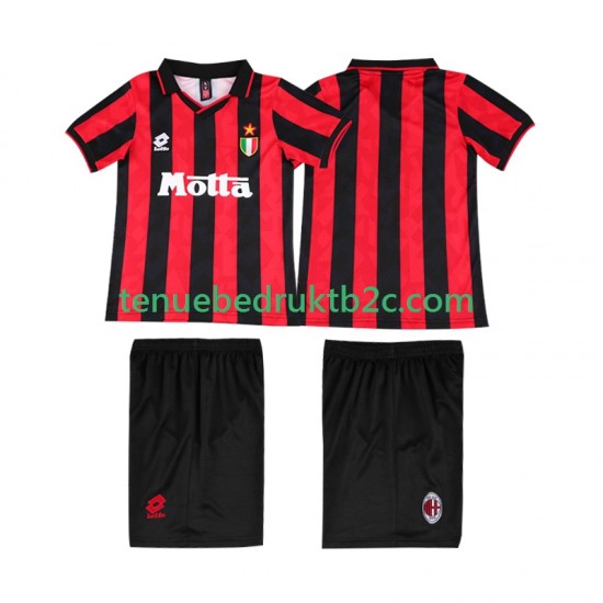 Thuisshirt Retro AC Milan 1993 Voetbalteneu Kinderen 1994 S-S