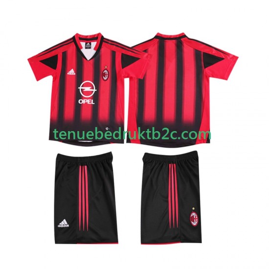 Thuisshirt Retro AC Milan 2005 Voetbalteneu Kinderen 2004 S-S