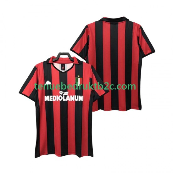 Thuisshirt Retro AC Milan 1988 1989 Mannen S-S