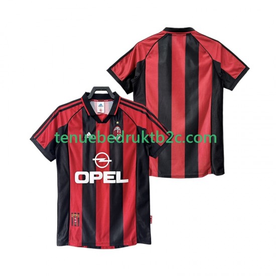 Thuisshirt Retro AC Milan Mannen 1998 1999 S-S