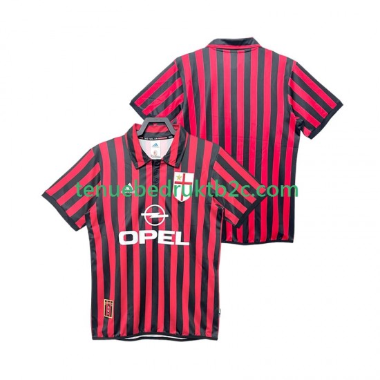 Thuisshirt Retro AC Milan 2000 Mannen 1999 S-S