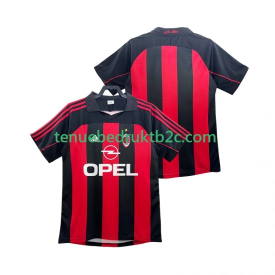 Thuisshirt Retro AC Milan 2000 Mannen 2002 S-S