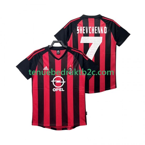Thuisshirt Retro AC Milan SHEVCHENKO 7 2003 Mannen 2002 S-S