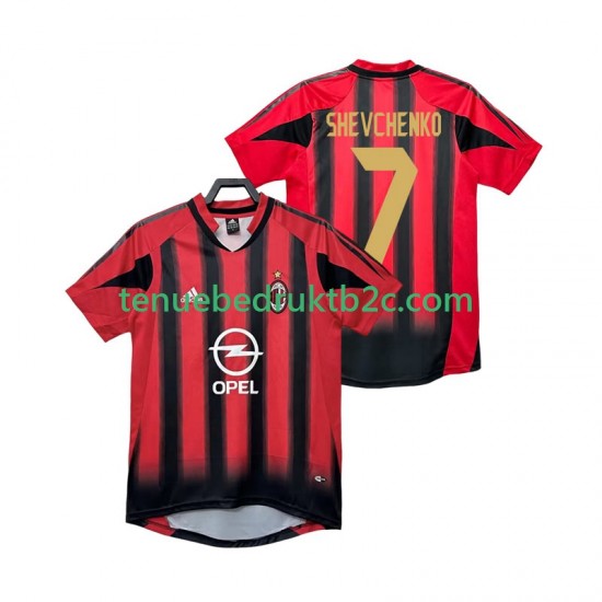 Thuisshirt Retro AC Milan SHEVCHENKO 7 2005 Mannen 2004 S-S
