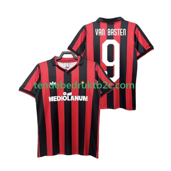Thuisshirt Retro AC Milan VAN BASTEN 9 1990 1991 Mannen S-S