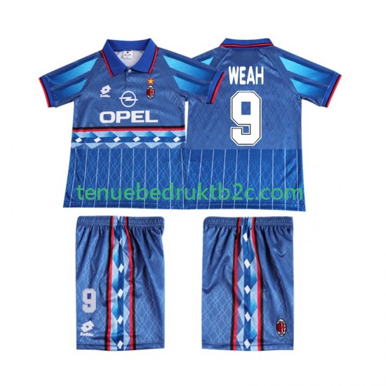 Uitshirt Retro AC Milan WEAH 9 1995 1996 Voetbalteneu Kinderen S-S