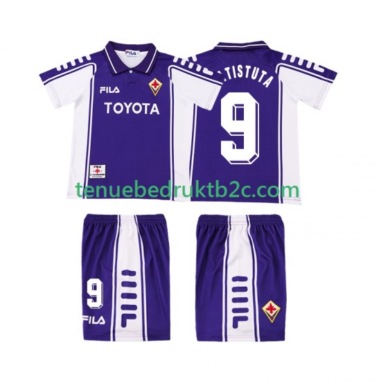 Thuisshirt Retro Fiorentina BASTUTA 9 2000 Voetbalteneu Kinderen 1999 S-S