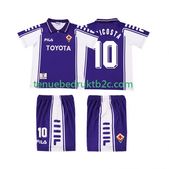 Thuisshirt Retro Fiorentina RUI COSTA 10 2000 Voetbalteneu Kinderen 1999 S-S