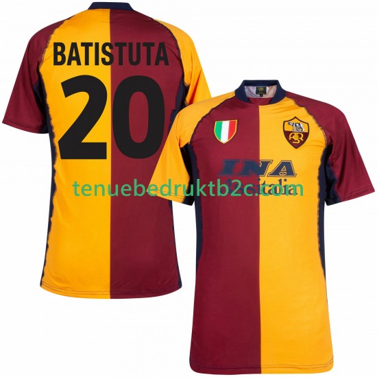 Thuisshirt Retro AS Roma Batistuta 20 2000 2001 Mannen S-S