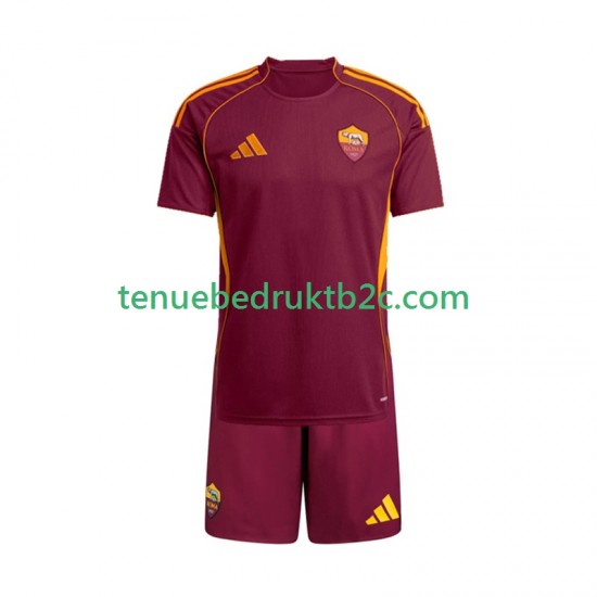 Thuisshirt AS Roma Voetbalteneu Kinderen 2025-26 S-S
