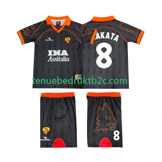 Uitshirt Retro AS Roma NAKATA 8 2000 Voetbalteneu Kinderen 1999 S-S