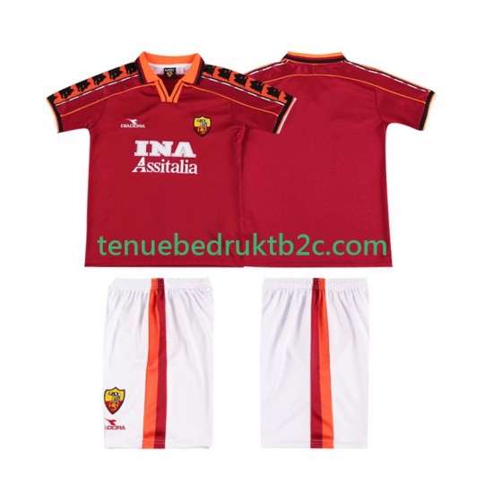 Thuisshirt Retro AS Roma Voetbalteneu Kinderen 1998 1999 S-S