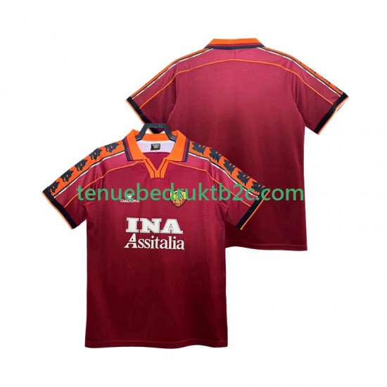Thuisshirt Retro AS Roma Mannen 1998 1999 S-S