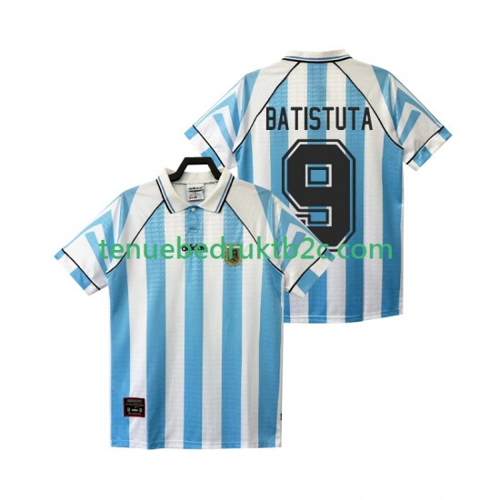Thuisshirt Retro Argentinië BATISTUTA 9 1996 1997 Mannen S-S