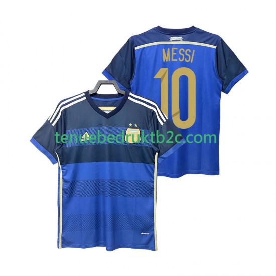 Uitshirt Retro Argentinië Lionel Messi 10 2014 Mannen S-S
