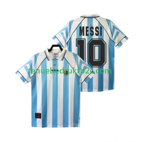Thuisshirt Retro Argentinië Lionel Messi 10 1996 1997 Mannen S-S