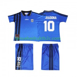Uitshirt Retro Argentinië MARADONA 10 Voetbalteneu Kinderen 1994 S-S