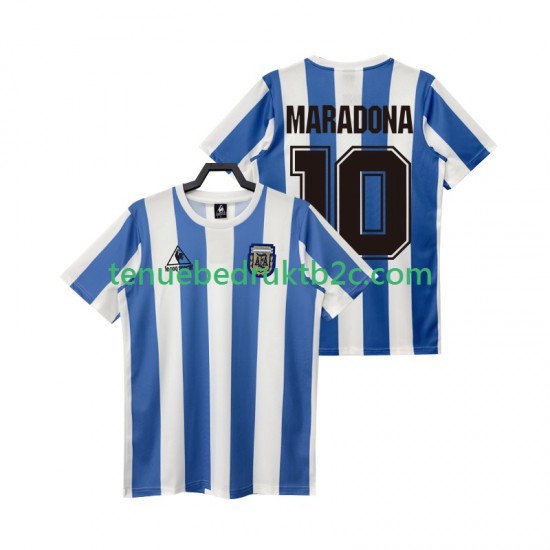 Thuisshirt Retro Argentinië MARADONA 10 1986 Mannen S-S