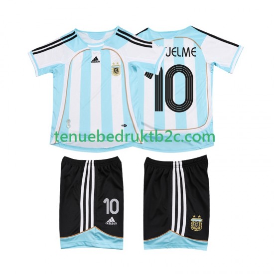 Thuisshirt Retro Argentinië RIQUELME 10 2007 Voetbalteneu Kinderen 2006 S-S