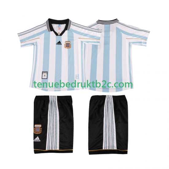 Thuisshirt Retro Argentinië Voetbalteneu Kinderen 1998 S-S