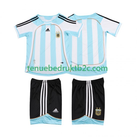 Thuisshirt Retro Argentinië 2007 Voetbalteneu Kinderen 2006 S-S