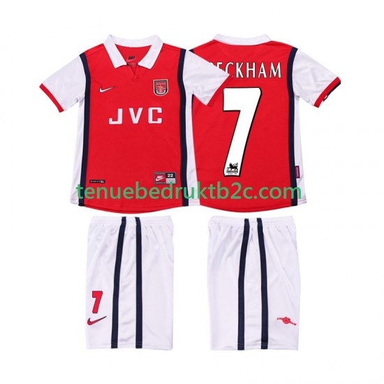 Thuisshirt Retro Arsenal BECKHAM 7 Voetbalteneu Kinderen 1998 1999 S-S