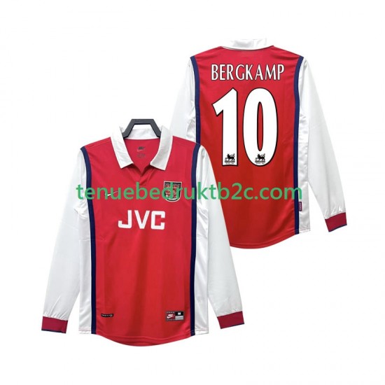 Thuisshirt Retro Arsenal BERGKAMP 10 Mannen 1998 1999 L-S