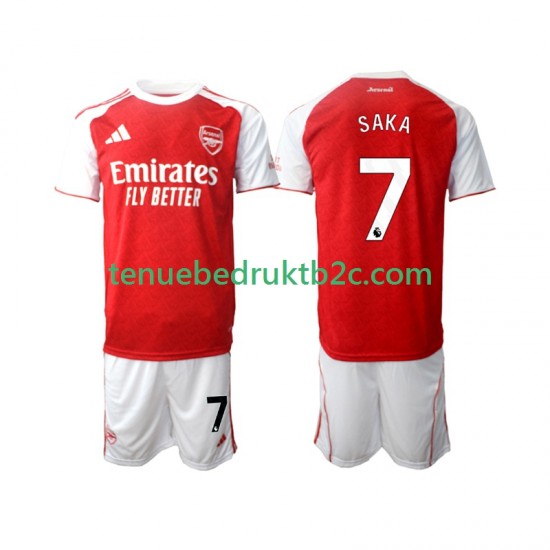 Thuisshirt Arsenal Bukayo Saka 7 Voetbalteneu Kinderen 2025-26 S-S