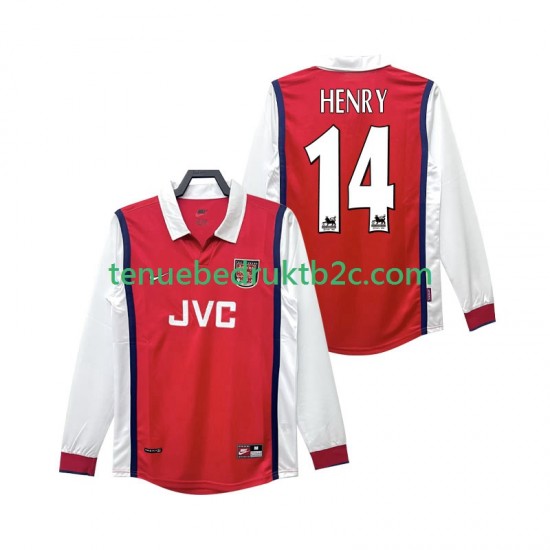 Thuisshirt Retro Arsenal Henry 14 Mannen 1998 1999 L-S