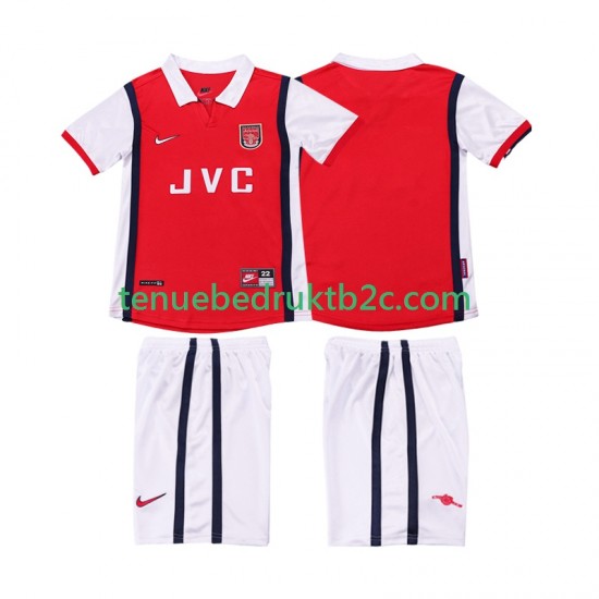 Thuisshirt Retro Arsenal Voetbalteneu Kinderen 1998 1999 S-S