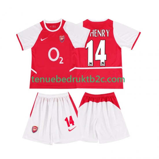 Thuisshirt Retro Arsenal Thierry Henry 14 2003 Voetbalteneu Kinderen 2002 S-S