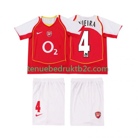 Thuisshirt Retro Arsenal VIEIRA 4 2005 Voetbalteneu Kinderen 2004 S-S