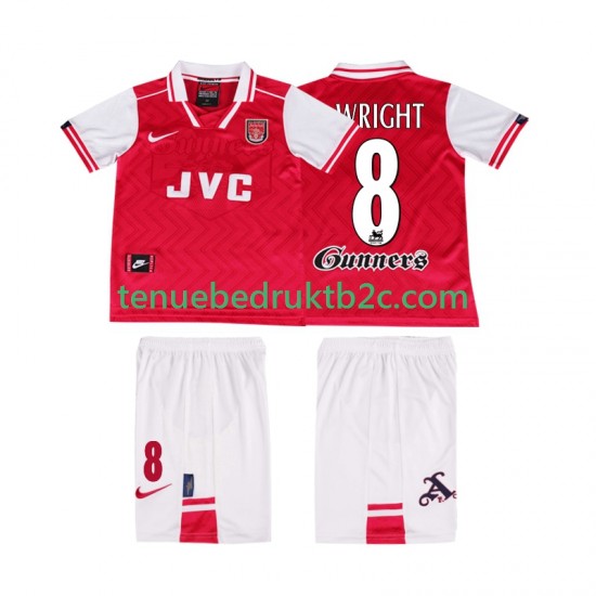 Thuisshirt Retro Arsenal WRIGHT 8 1996 1997 Voetbalteneu Kinderen S-S