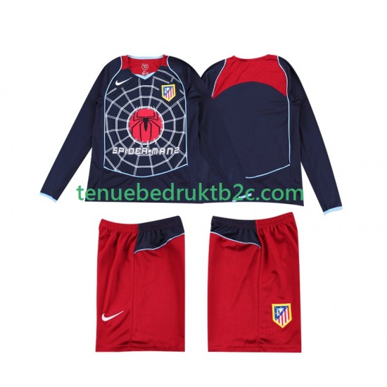 Uitshirt Retro Atlético Madrid 2005 Voetbalteneu Kinderen 2004 L-S