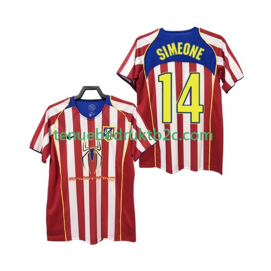 Thuisshirt Retro Atlético Madrid SIMEONE 14 2005 Mannen 2004 S-S