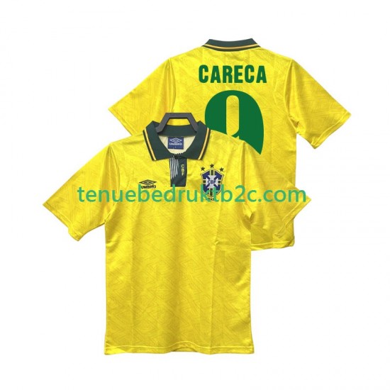 Thuisshirt Retro Brazilië CARECA 9 1991 1993 Mannen S-S
