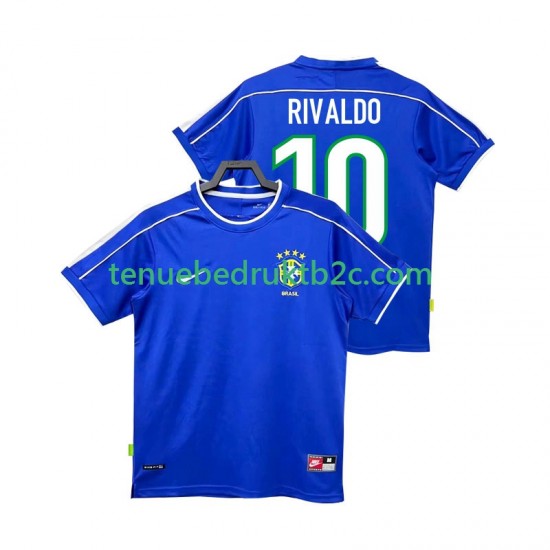 Uitshirt Retro Brazilië RIVALDO 10 Mannen 1998 S-S