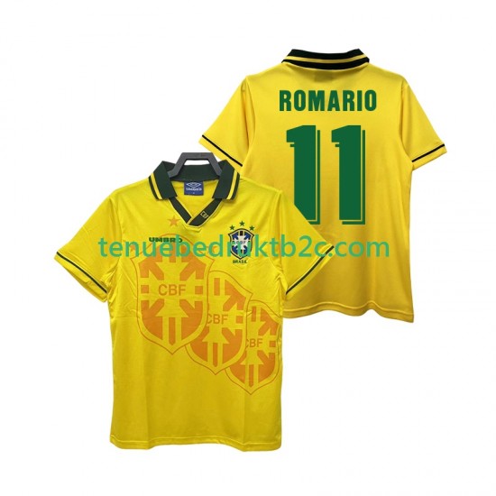 Thuisshirt Retro Brazilië ROMARIO 11 Mannen 1994 S-S