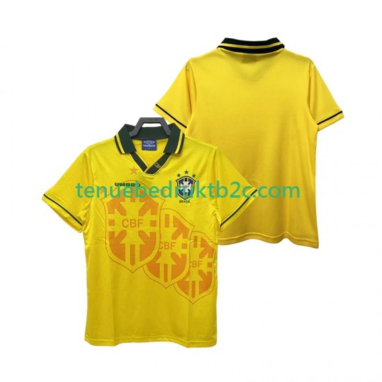 Thuisshirt Retro Brazilië Mannen 1994 S-S