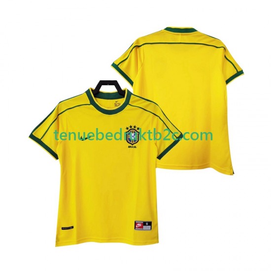 Thuisshirt Retro Brazilië Mannen 1998 S-S